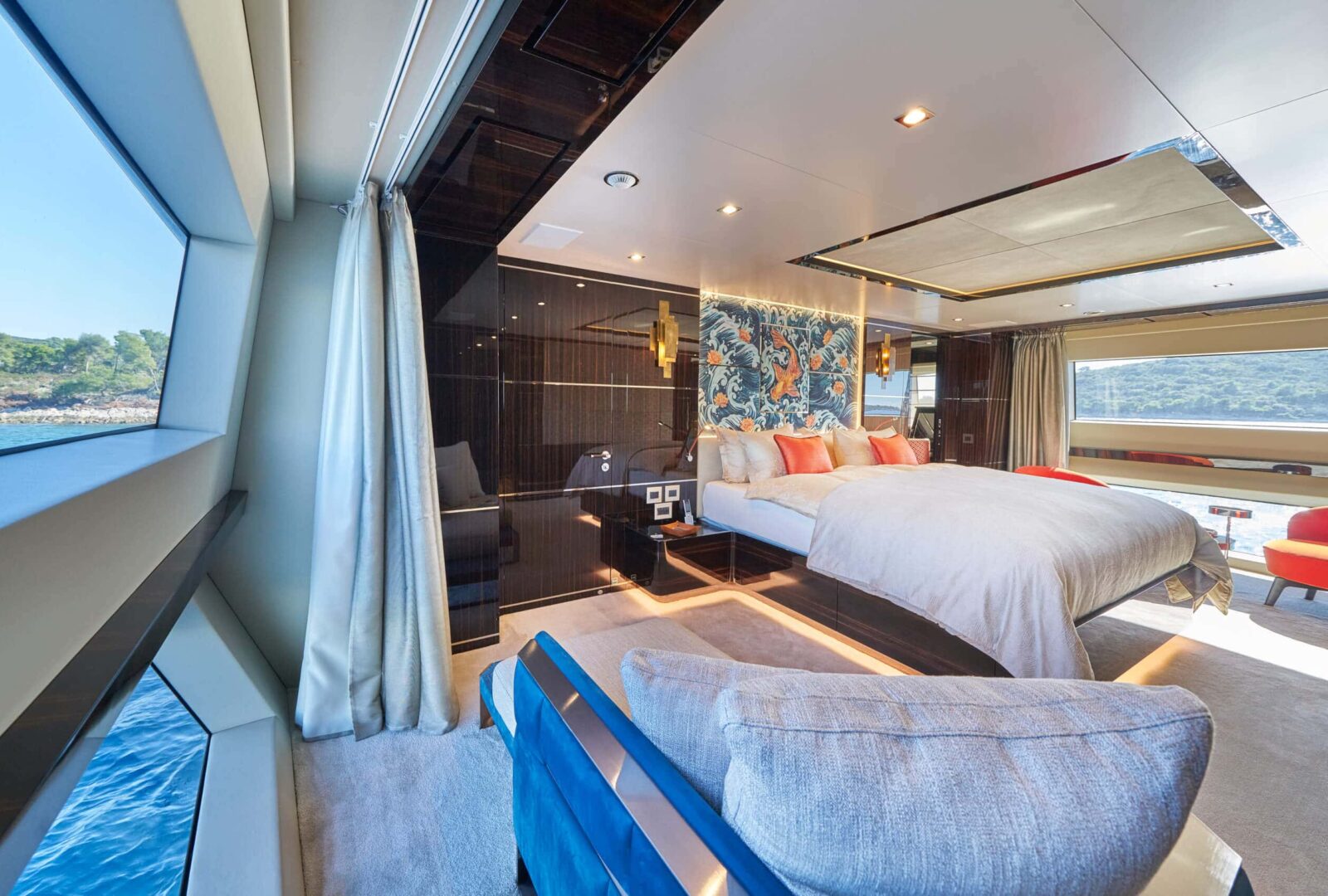 Happy Me luxury superyacht charter bedroom