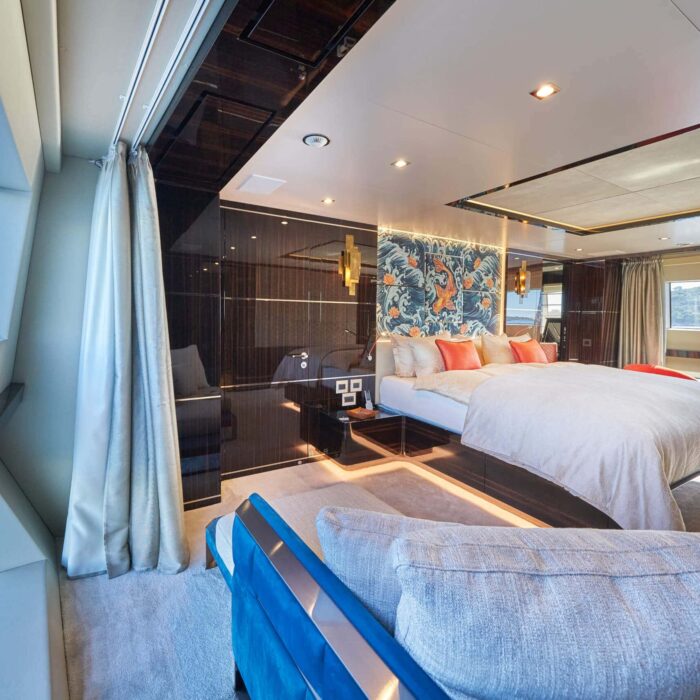 Happy Me luxury superyacht charter bedroom