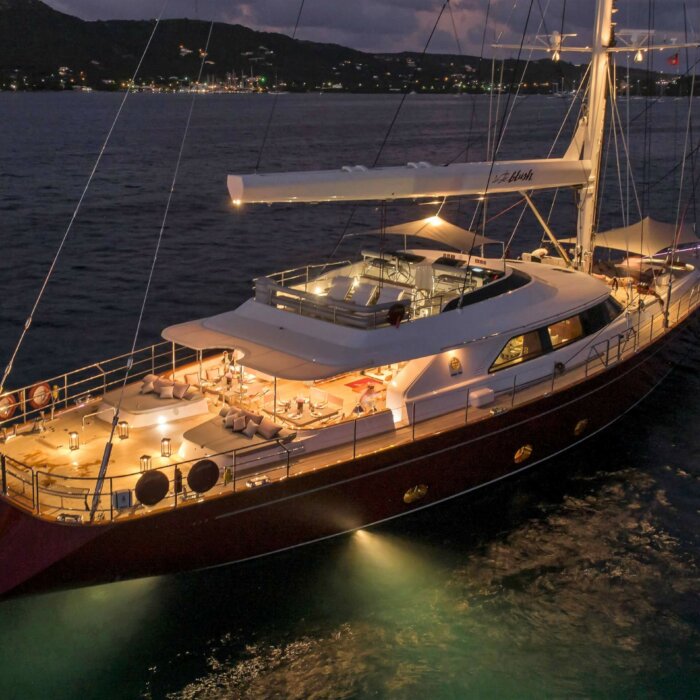 Luxury Charter Yacht BLUSH night