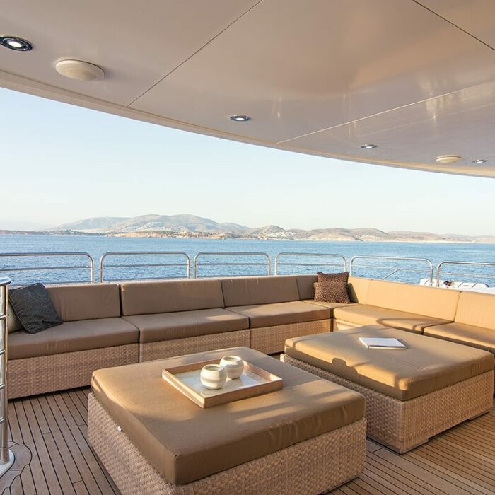 PATHOS luxury superyacht charter deck lounge