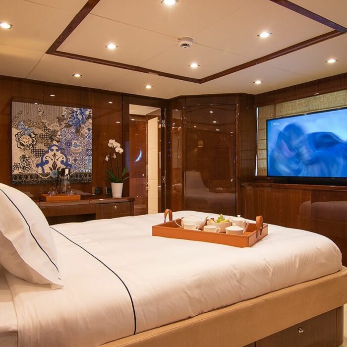 PATHOS luxury superyacht charter bedroom