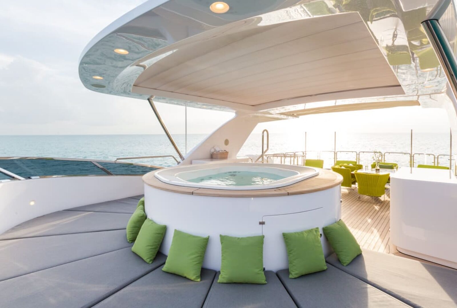 EDESIA luxury superyacht charter jacuzzi deck