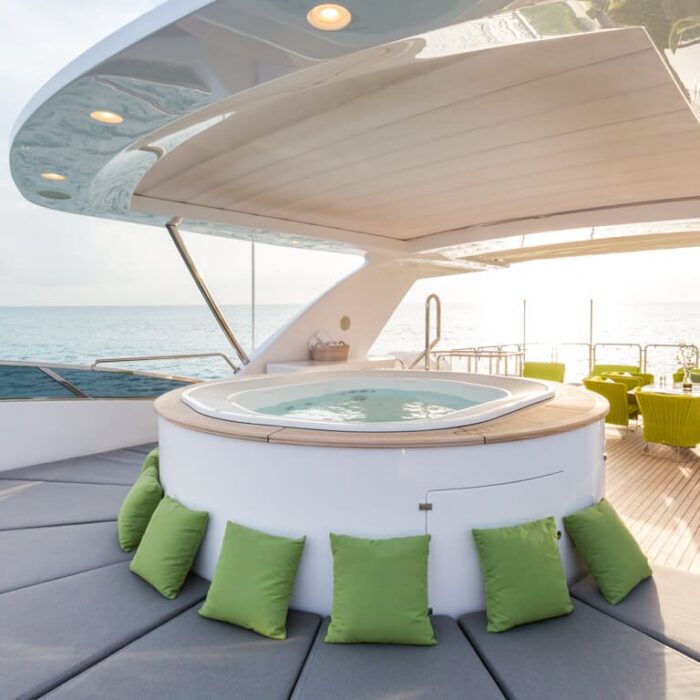 EDESIA luxury superyacht charter jacuzzi deck