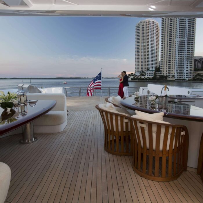 Usher luxury superyacht charter deck