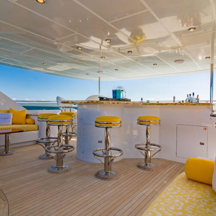 I Love This Boat luxury superyacht charter bar deck