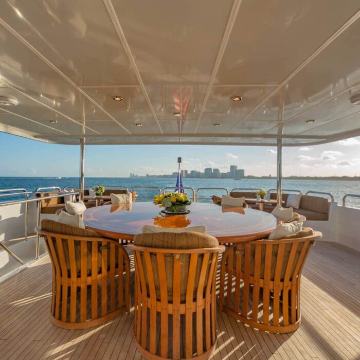 I Love This Boat luxury superyacht charter dining deck