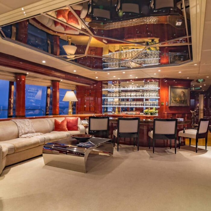 I Love This Boat luxury superyacht charter lounge study area