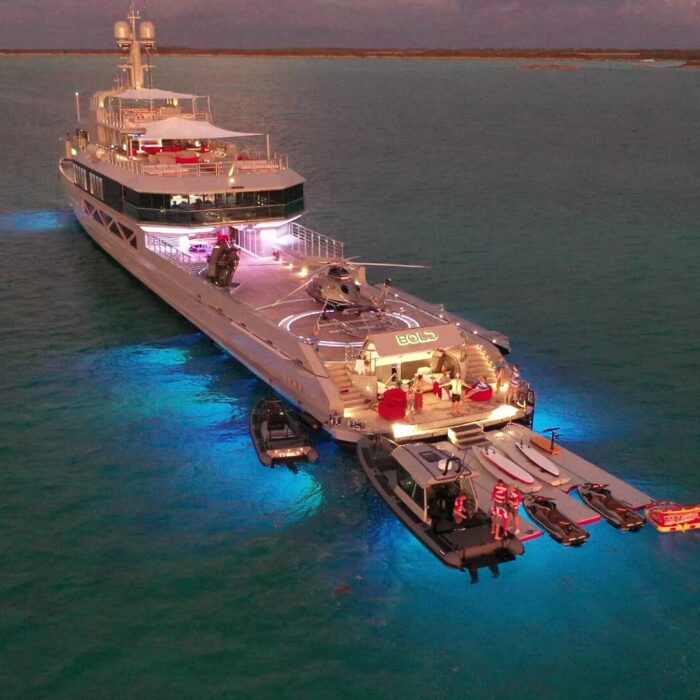 BOLD luxury superyacht charter night party