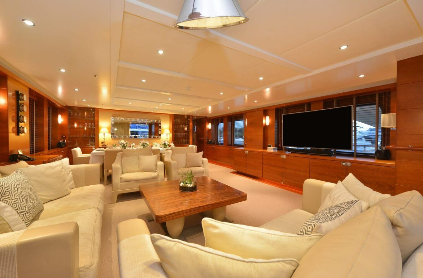 BELUGA luxury superyacht charter lounge salon