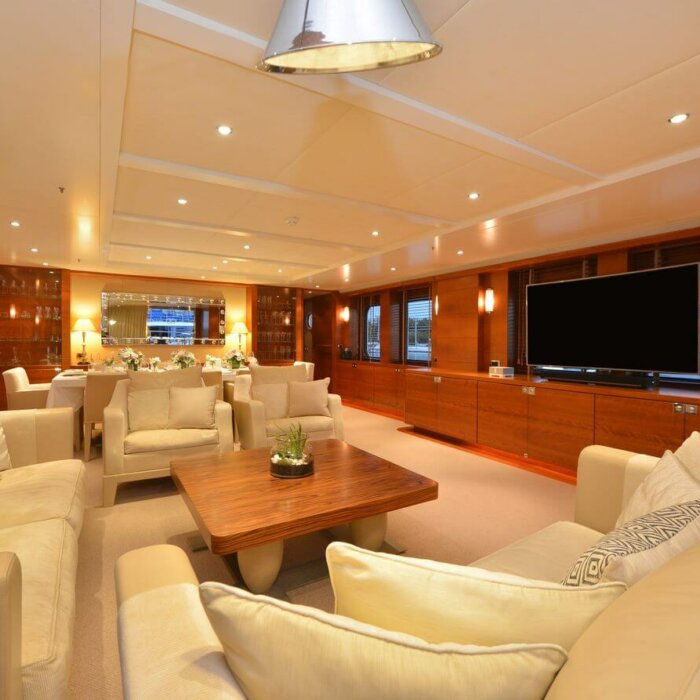 BELUGA luxury superyacht charter lounge salon