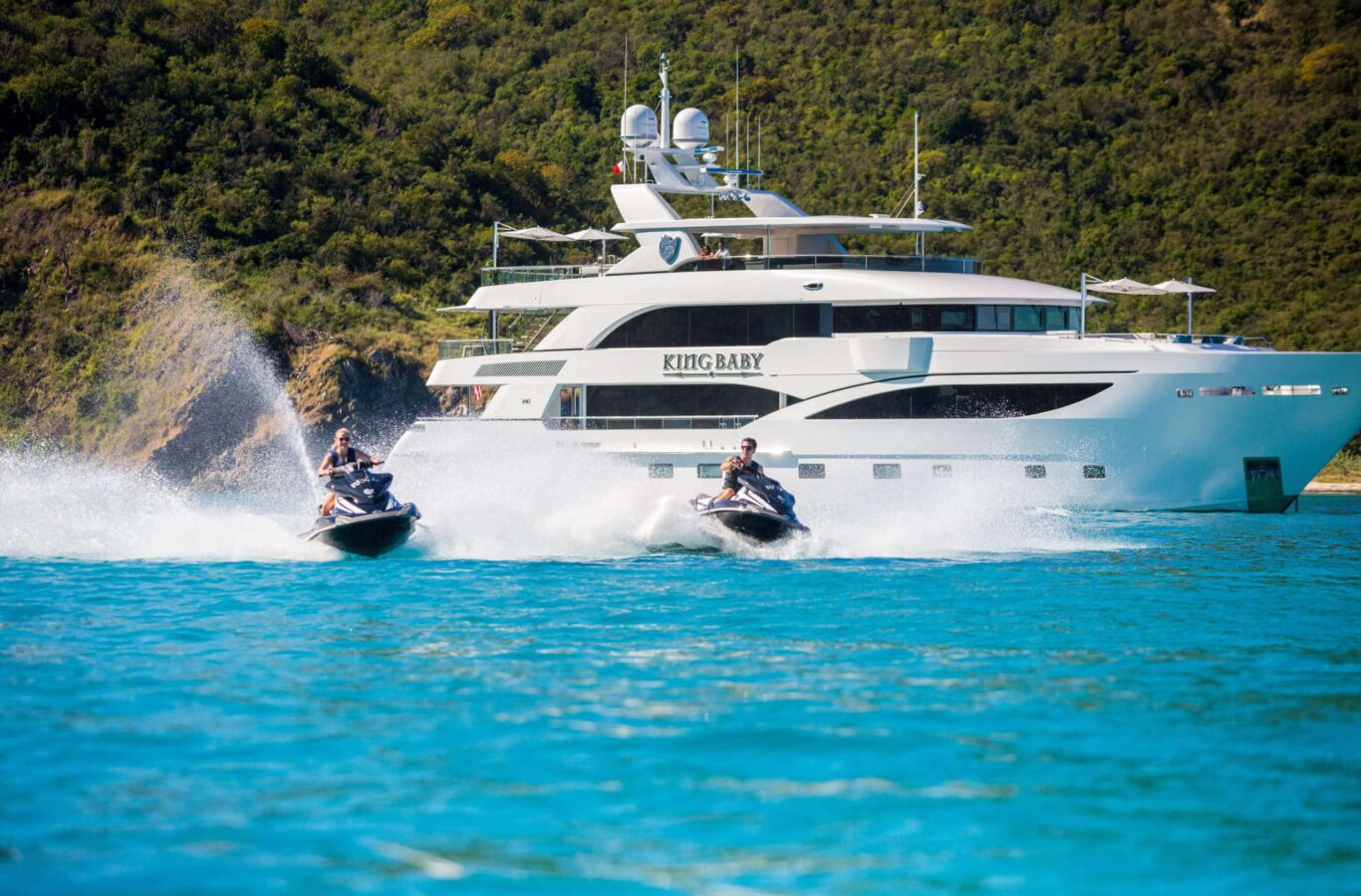 Luxury Charter Yacht KING BABY jetskis