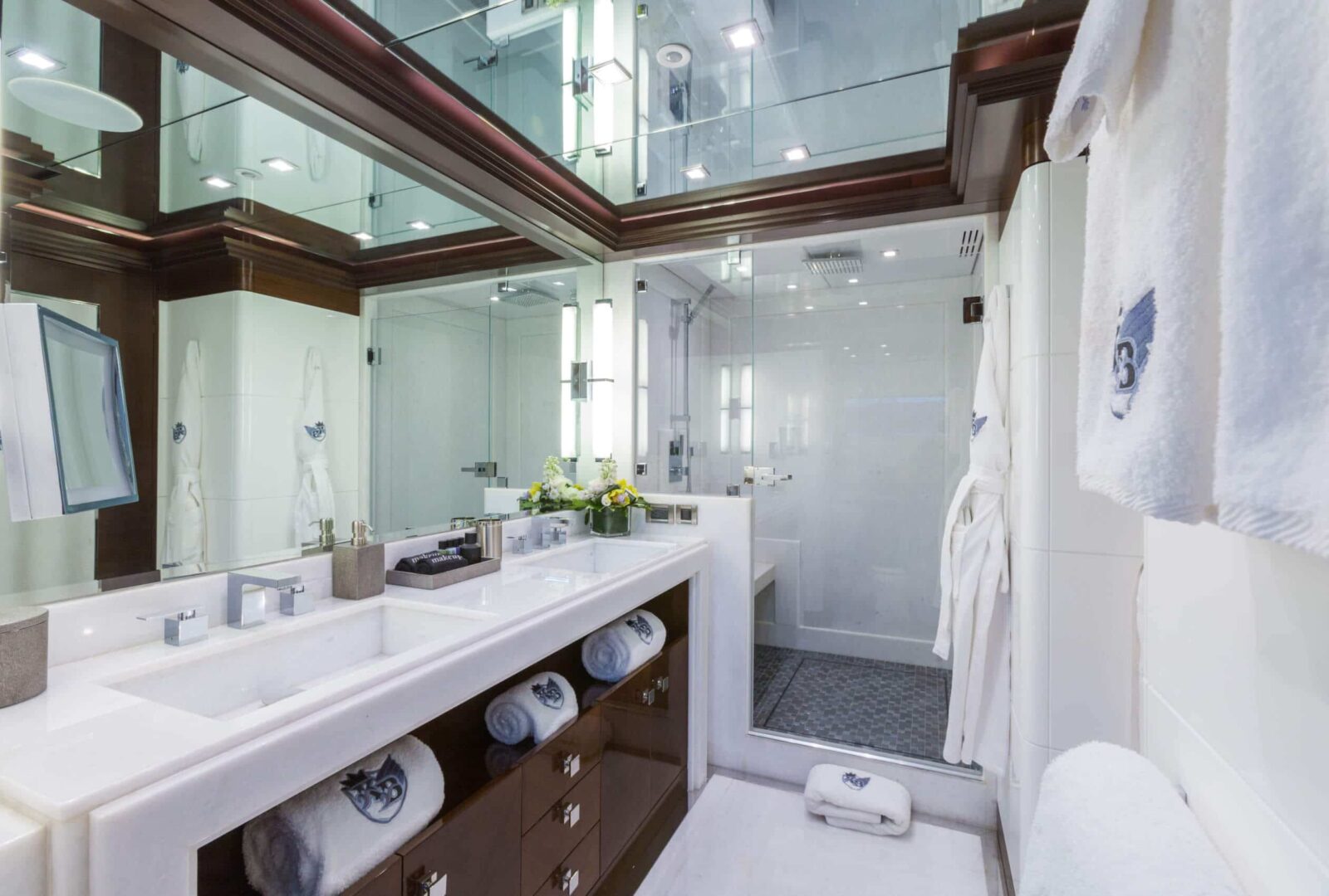 King Baby luxury superyacht charter bathroom