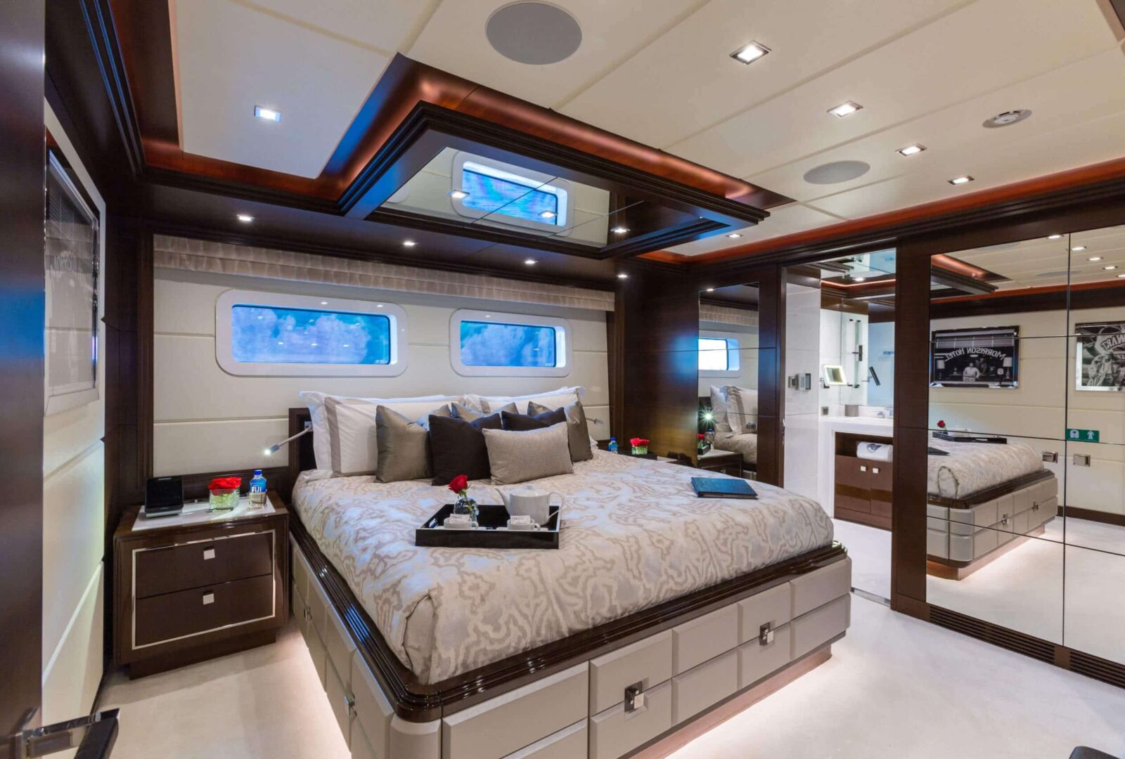 King Baby luxury superyacht charter bedroom