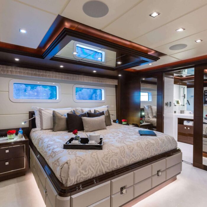 King Baby luxury superyacht charter bedroom