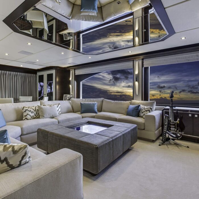 King Baby luxury superyacht charter sky lounge