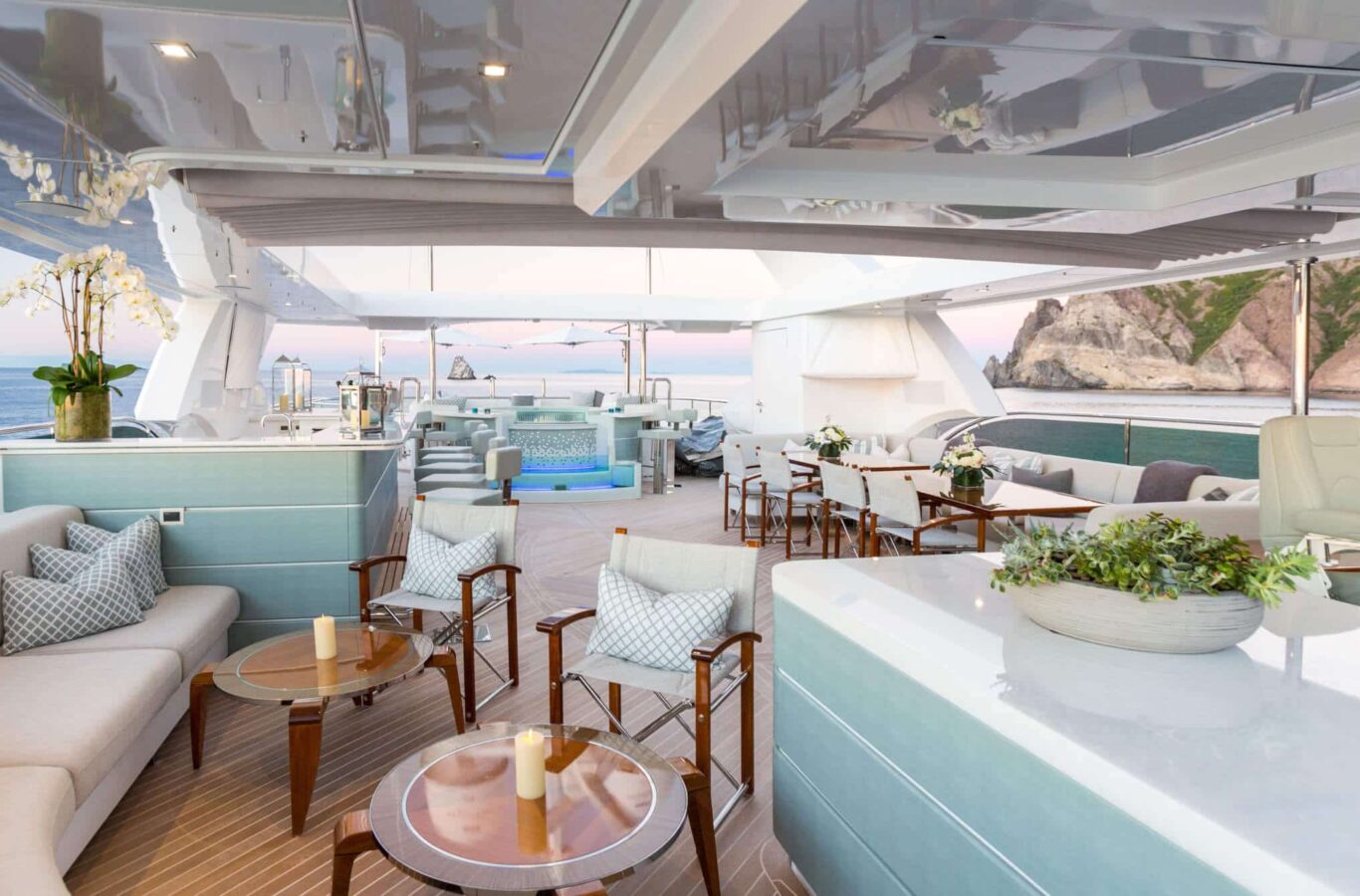 King Baby luxury superyacht charter sun deck