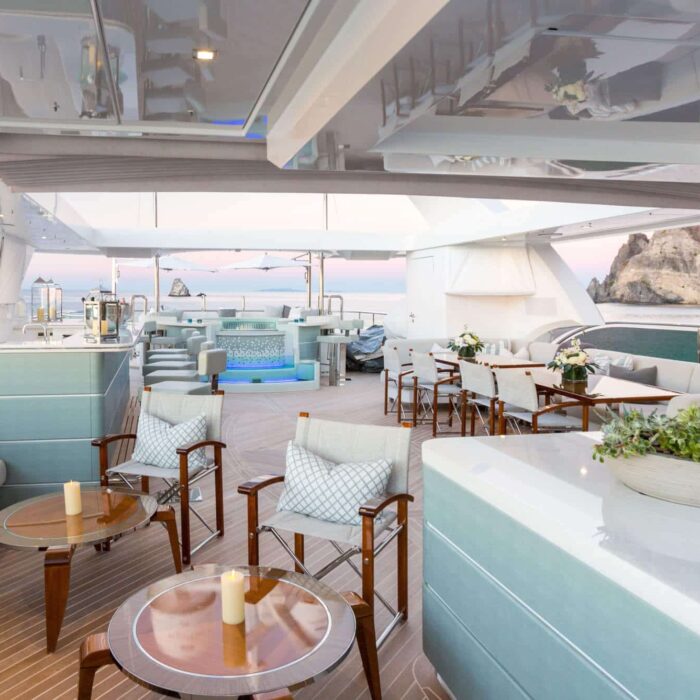 King Baby luxury superyacht charter sun deck