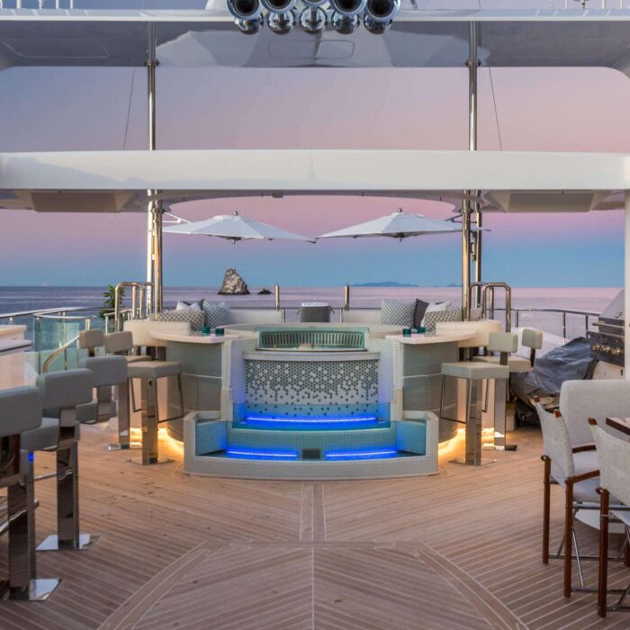 King Baby luxury superyacht charter sun deck