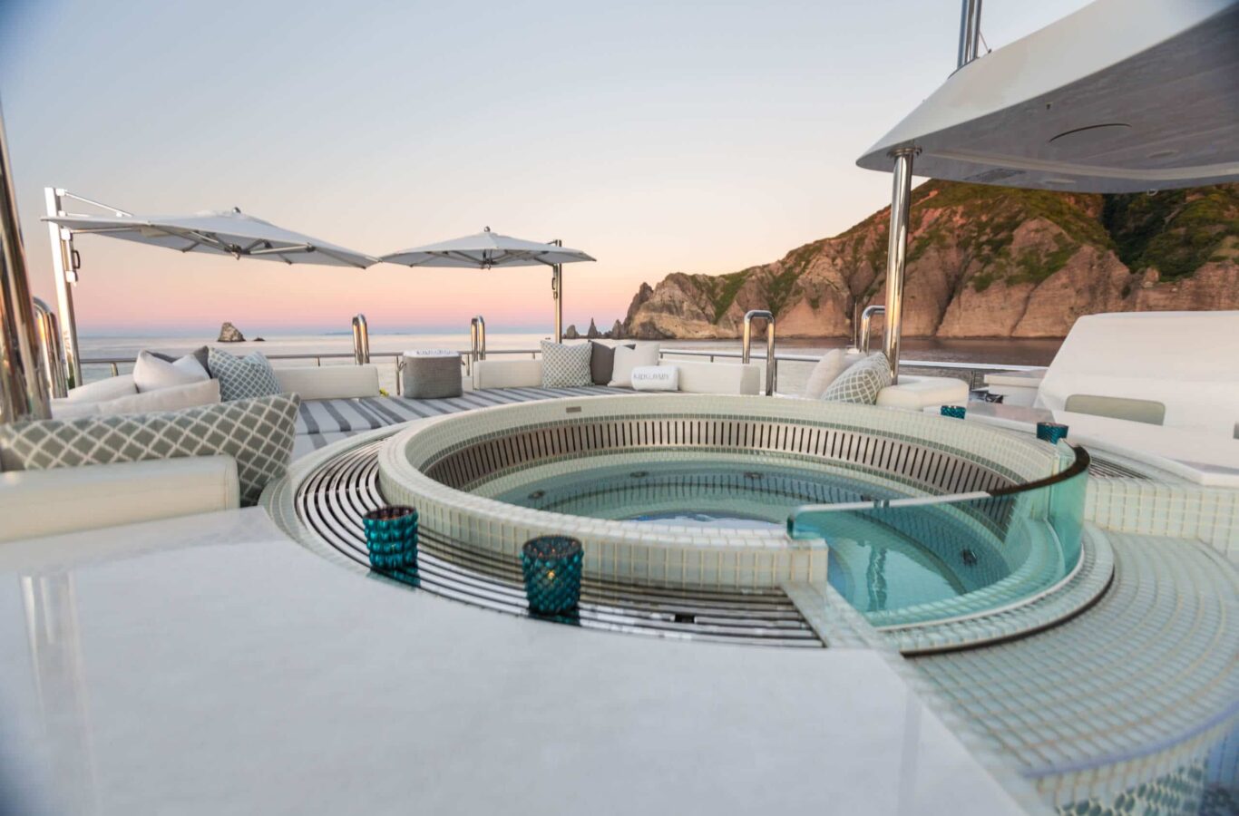 King Baby luxury superyacht charter sun deck