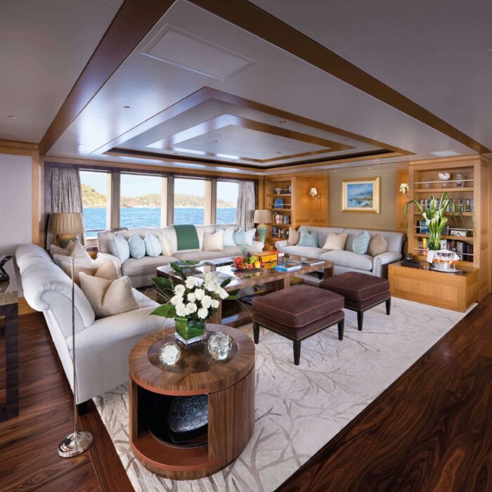 LADY BRITT luxury superyacht charter saloon