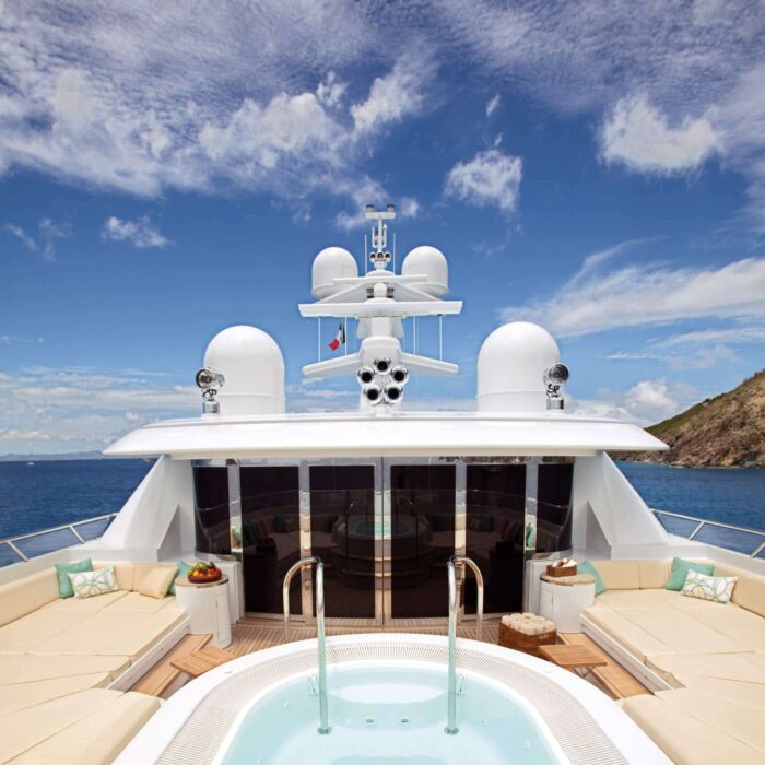 LADY BRITT luxury superyacht charter hot tub