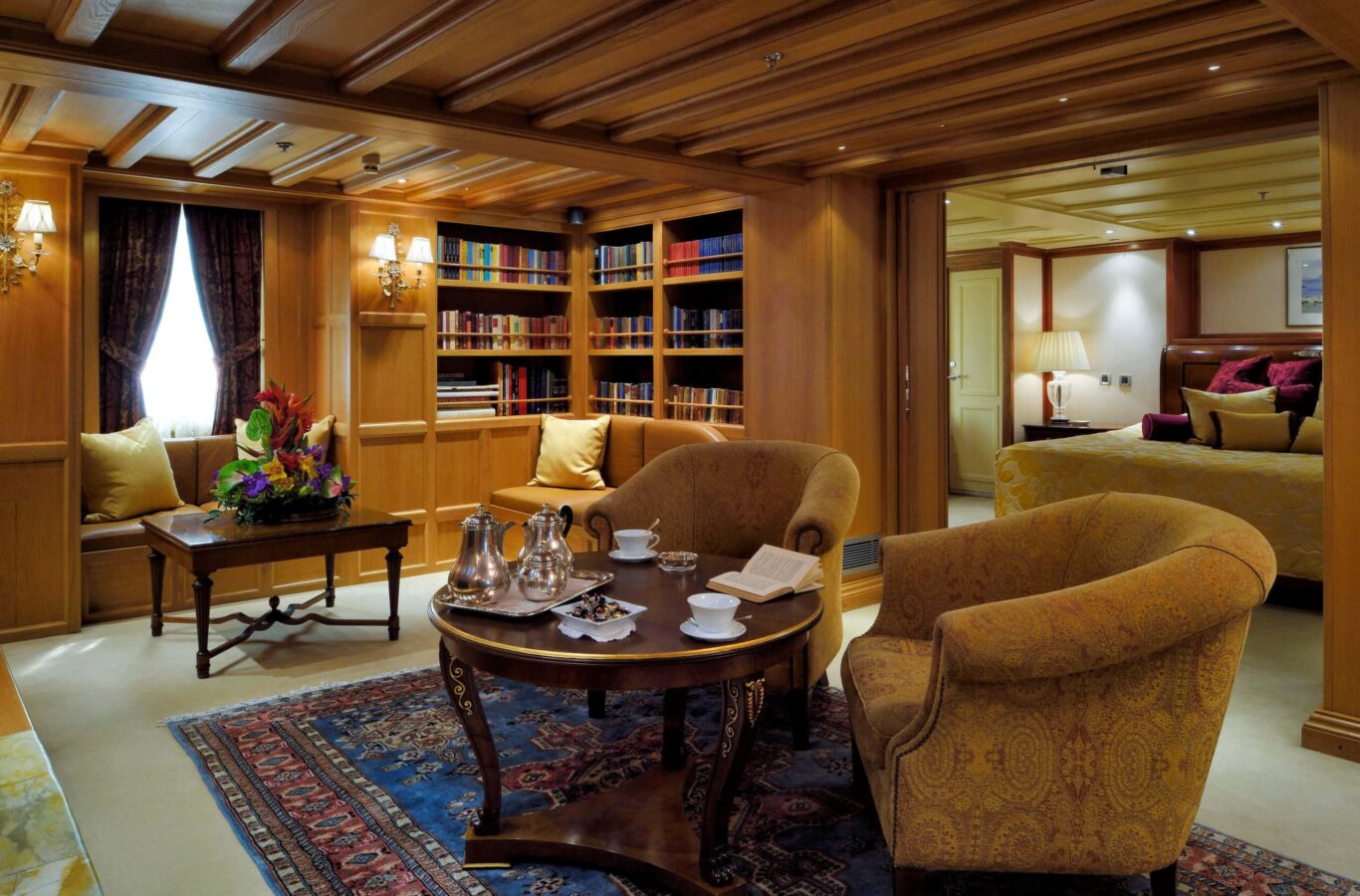 Christina O superyacht charter suite