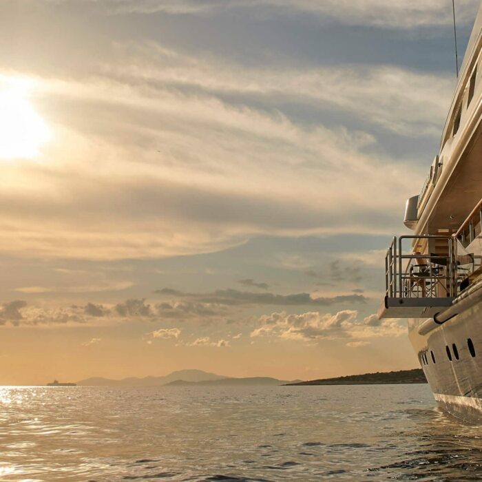 ALEXANDRA luxury superyacht charter sunset sea