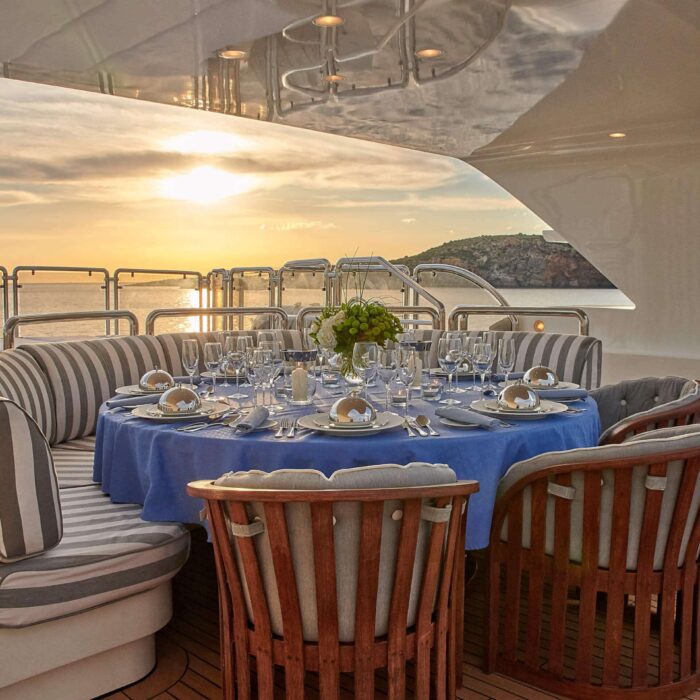 ALEXANDRA luxury superyacht charter sunset