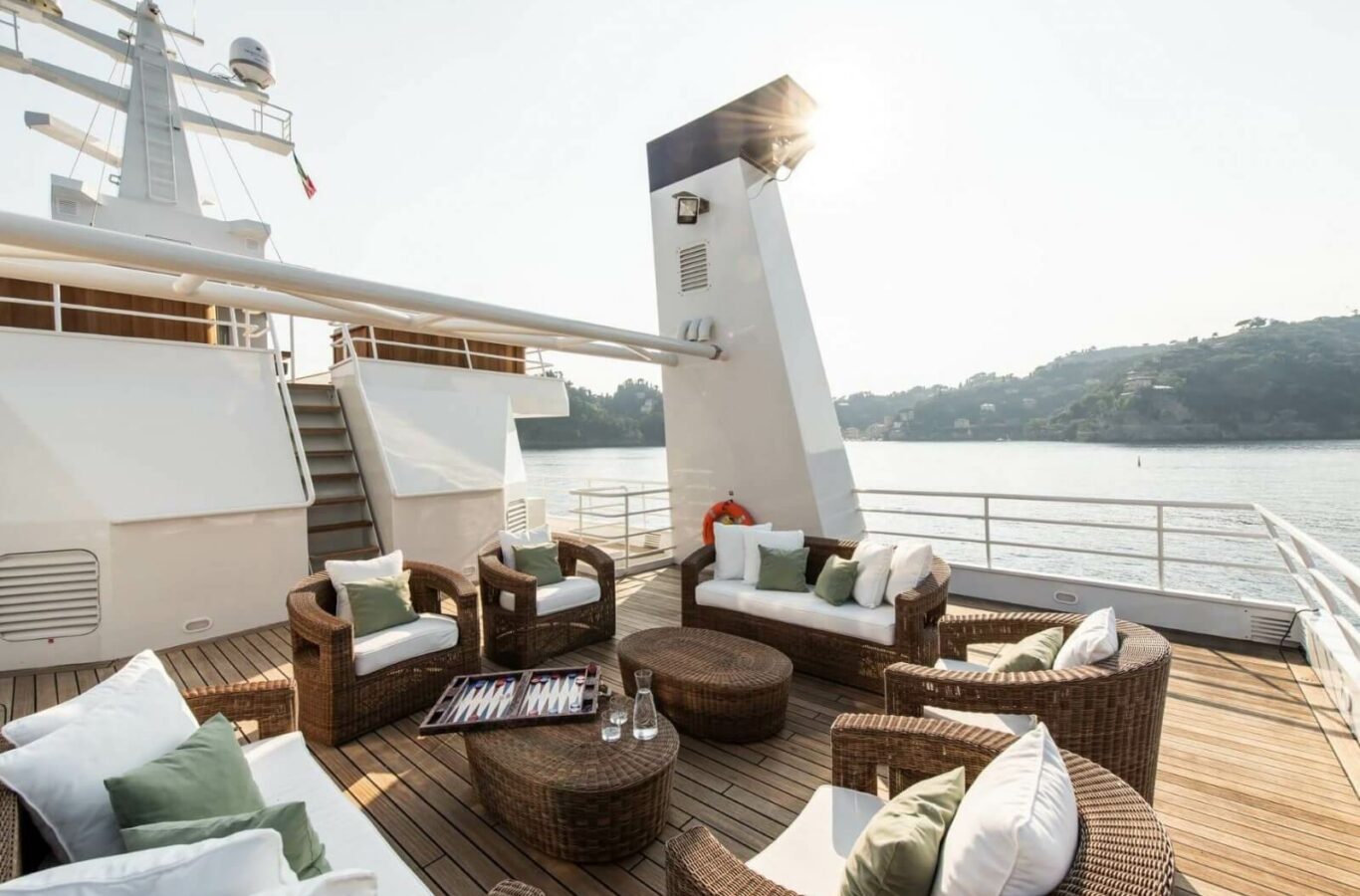 bleu de nîmes luxury superyacht charter deck