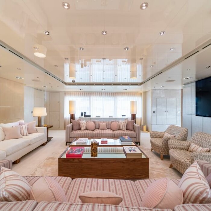 ICON luxury superyacht charter main saloon