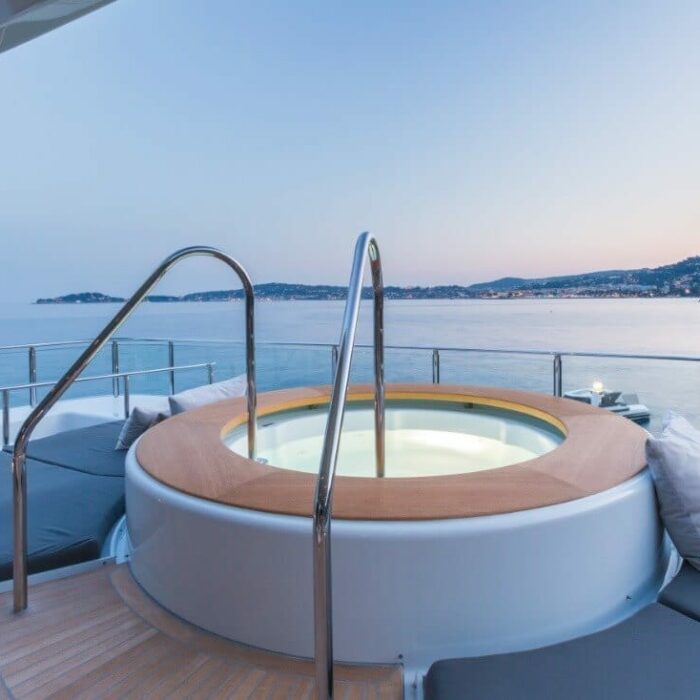 ICON luxury superyacht charter Jacuzzi