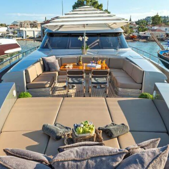 MY Toy luxury superyacht charter sun deck