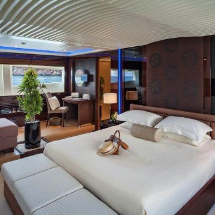 MY Toy luxury superyacht charter bedroom