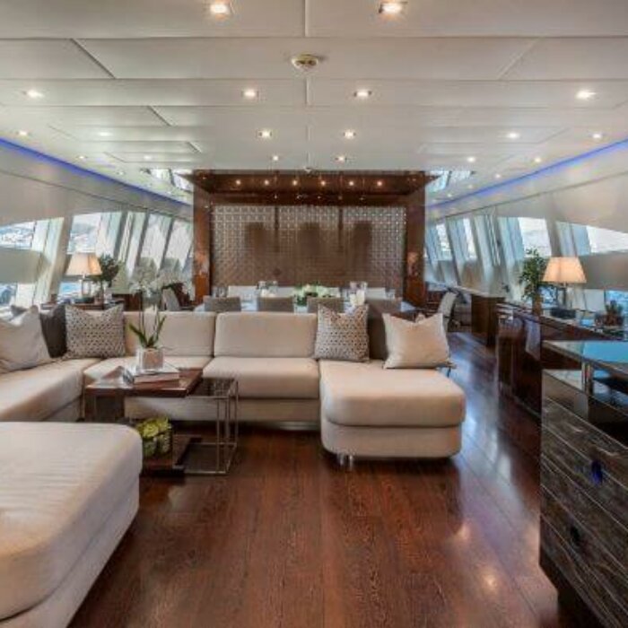 MY Toy luxury superyacht charter lounge