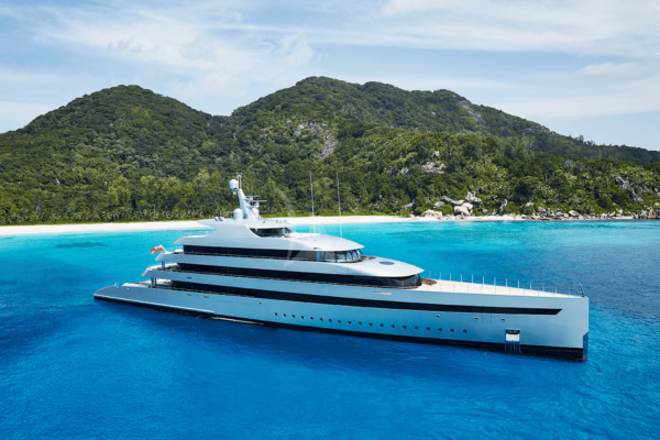 The Feadship superyacht Symphony in the Caribbean