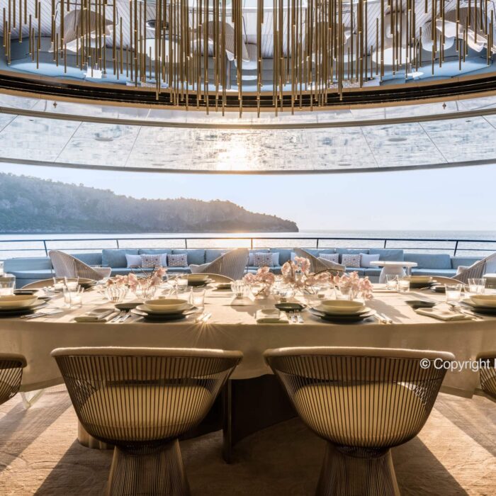 savannah luxury superyacht charter dining room