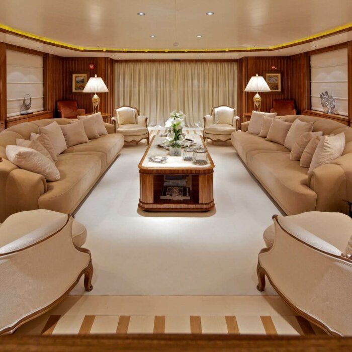 MIA RAMA luxury superyacht charter main saloon