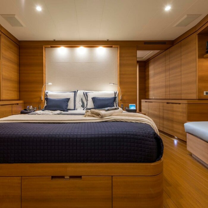 FARFALLA luxury superyacht charter master bedroom cabin