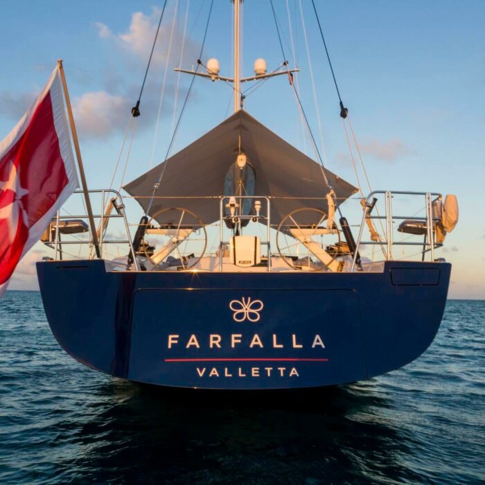 FARFALLA luxury superyacht charter transom