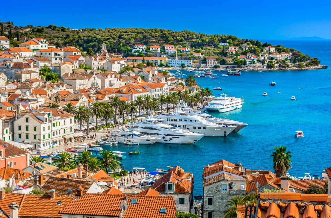 Hvar town mediterranean landscape superyacht charter