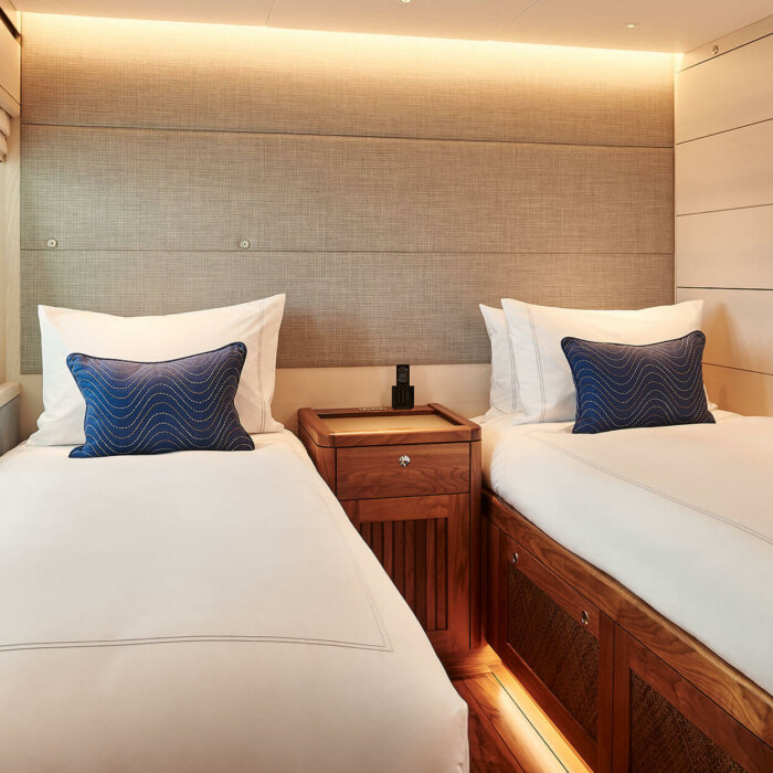 ARCHELON luxury superyacht charter double bedroom