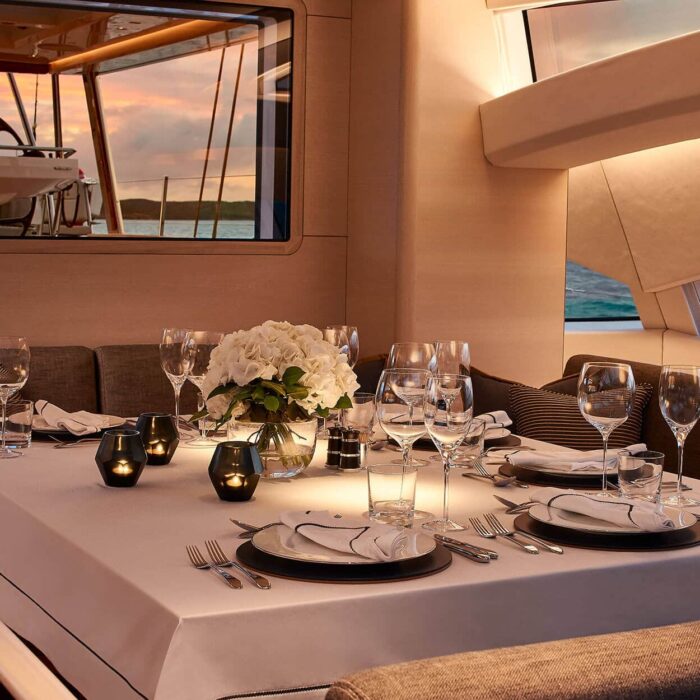 ARCHELON luxury superyacht charter dining area