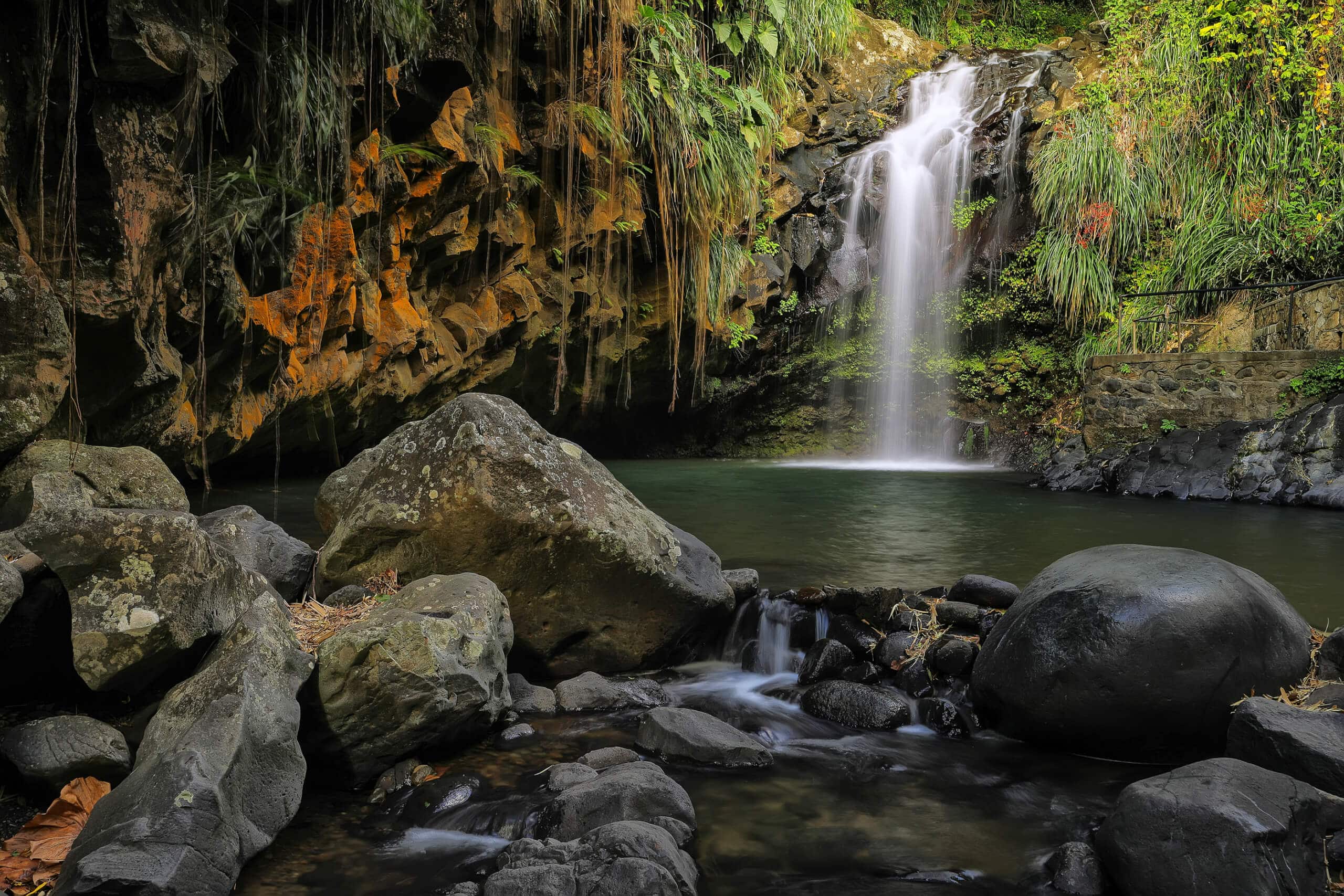 Annandale waterfalls on Grenada Island, Grenada, Caribbean superyacht charter