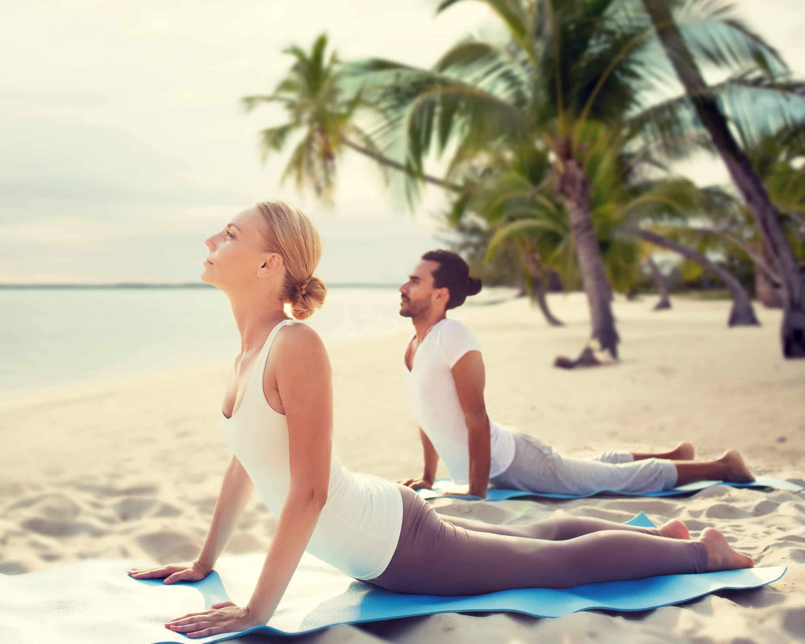 Caribbean superyacht charter Yoga on the beach