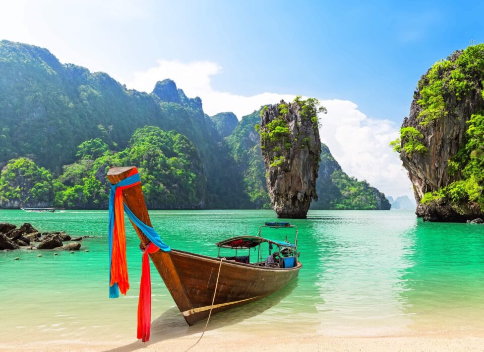 James Bond island near Phuket in Thailand.