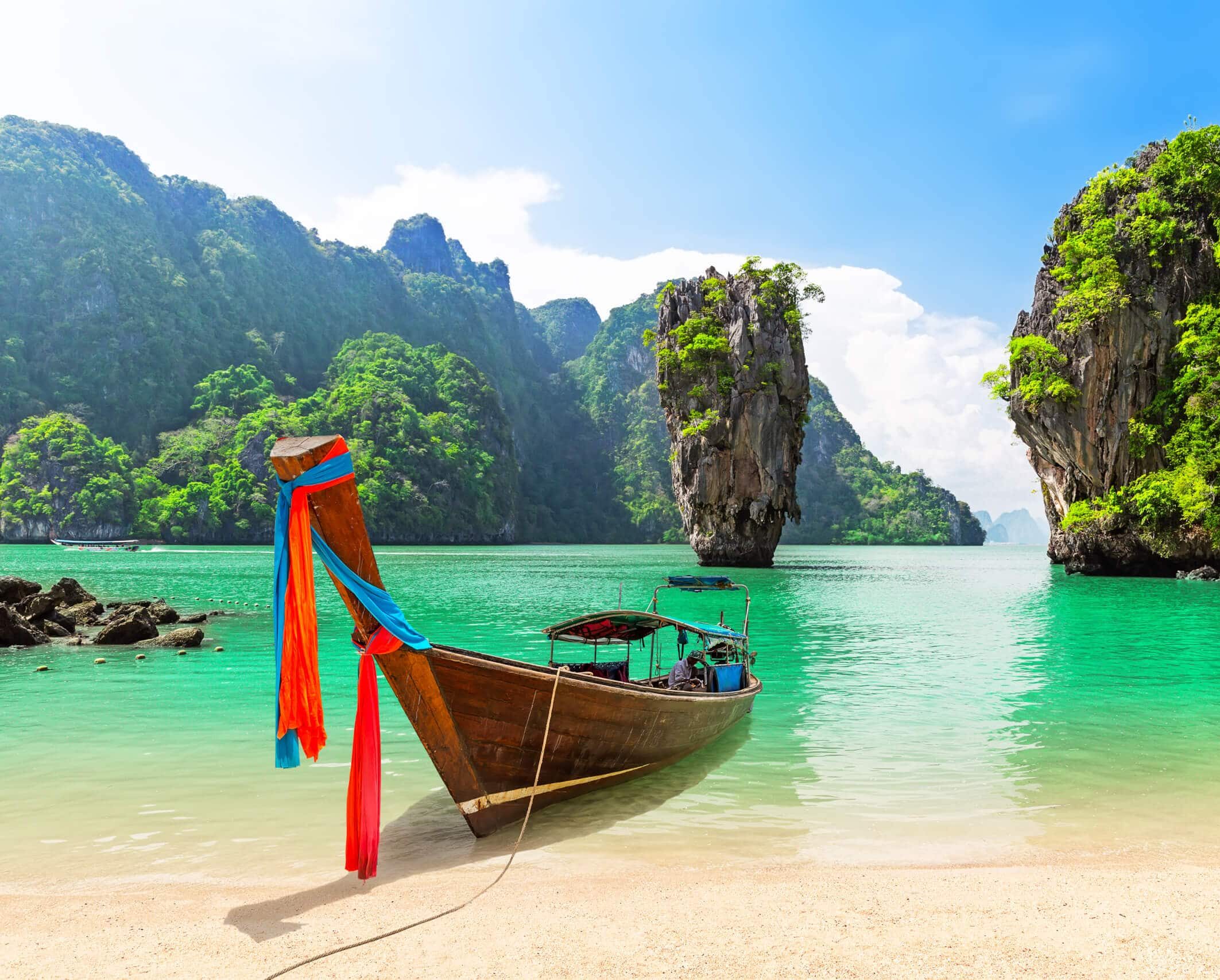 James Bond island near Phuket in Thailand.