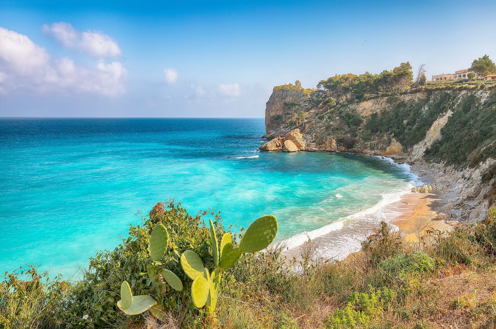 Amazing Seascape Of Guidaloca Beach Near Castellammare Del Golfo on a superyacht charter in italy