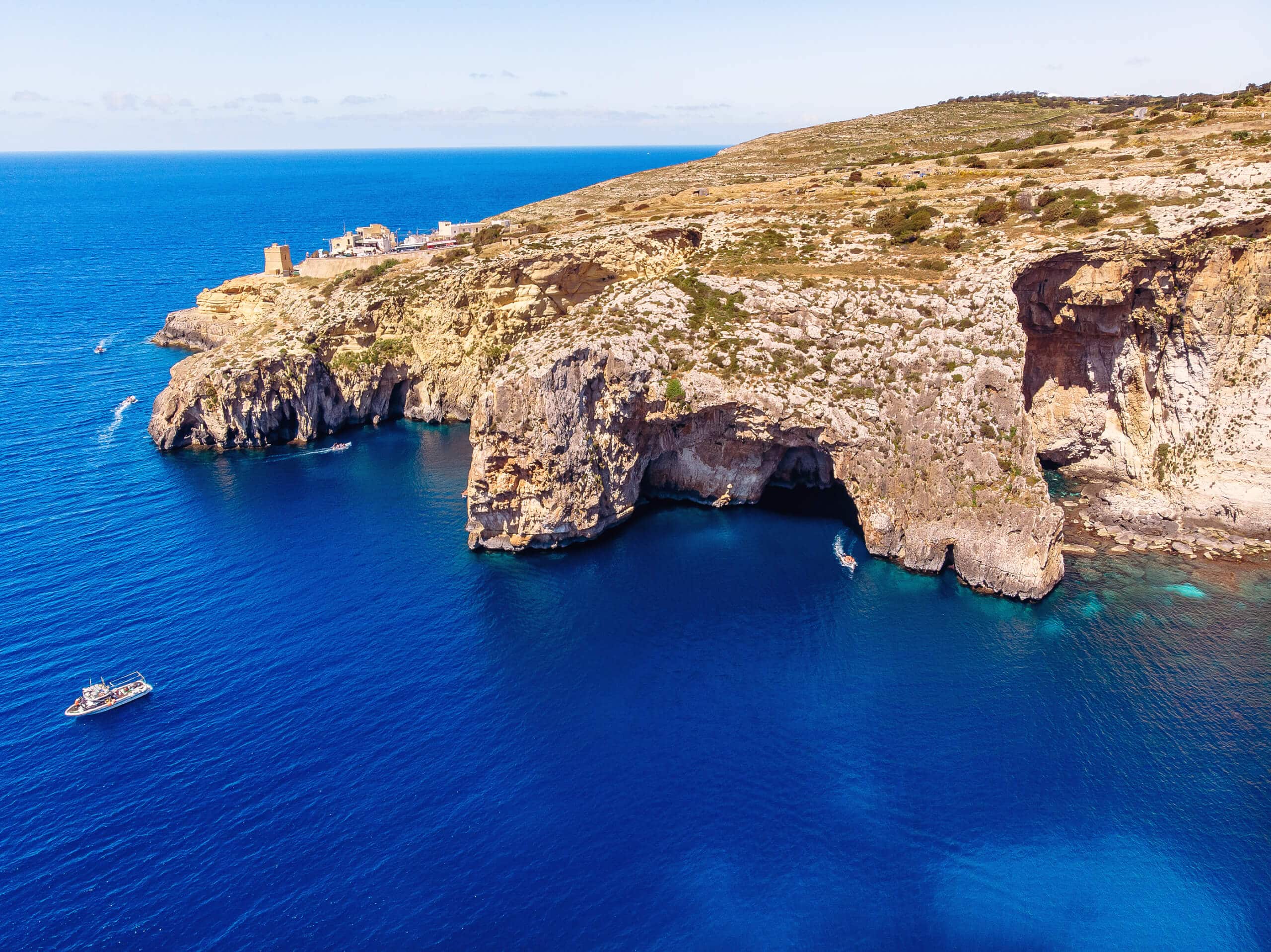 Blue Grotto In Malta from a superyacht charter in italy