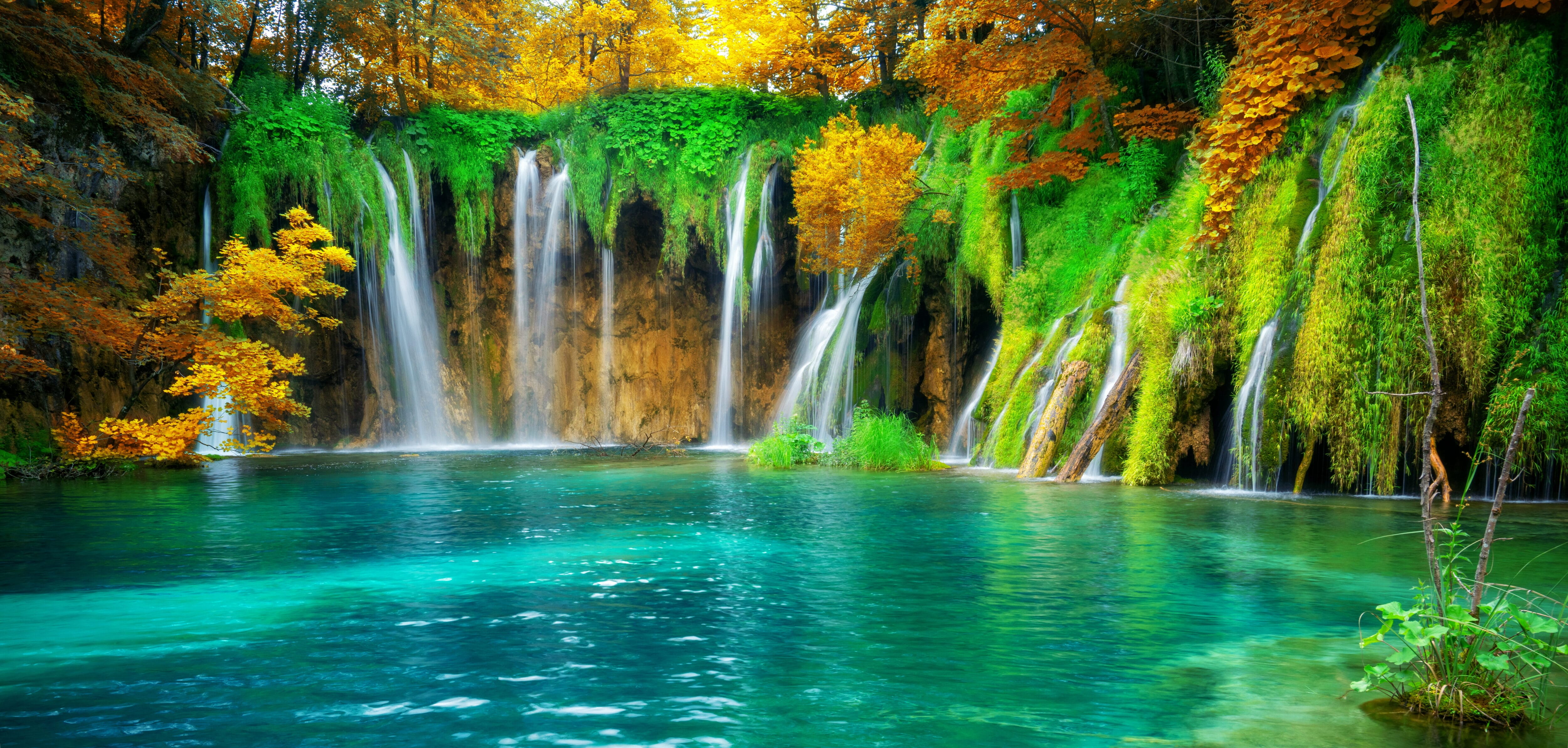 Waterfall Landscape Of Plitvice Lakes Croatia on a superyacht charter holiday