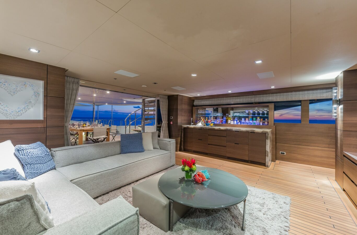 BIG SKY Superyacht saloon